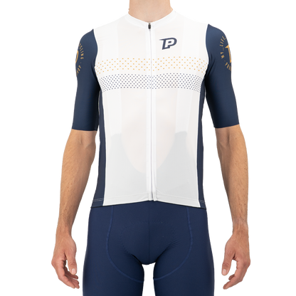 Maillot PROBIKESHOP By CHEF DE FILE Manches Courtes Marine/Blanc