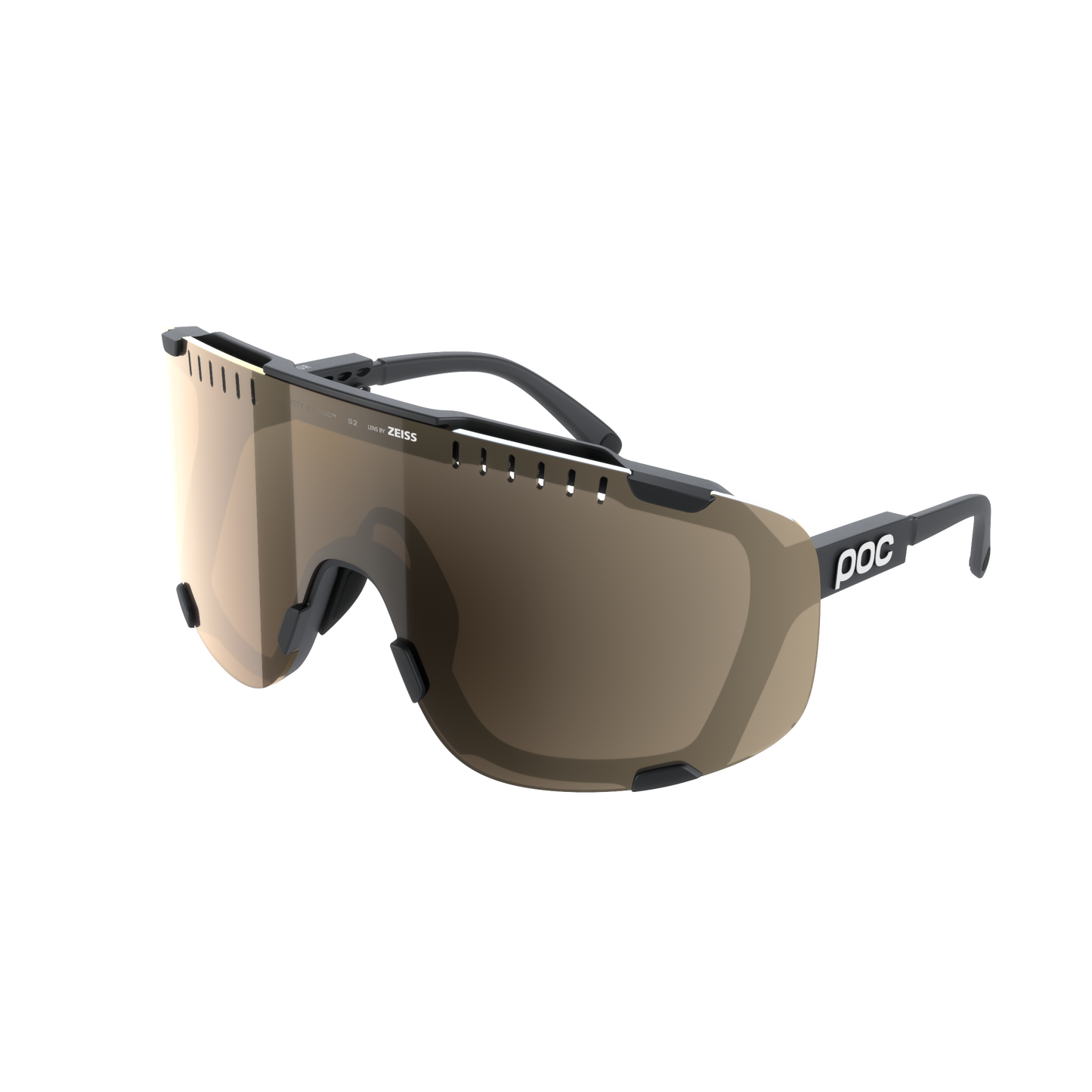 Lunettes POC DEVOUR WF + Noir Verre Clarity Trail Partly Sunny Silver