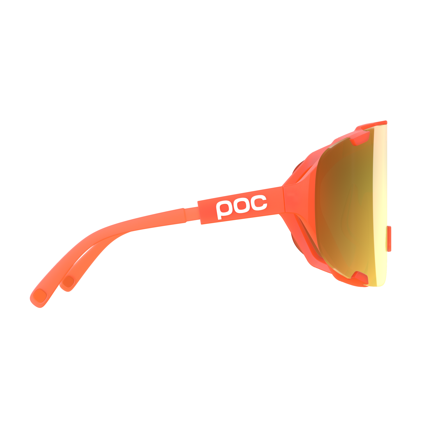 POC DEVOUR WF + Doorschijnend Fluorescerend Oranje/Karakter Road/Deel Zonnig Goud Bril