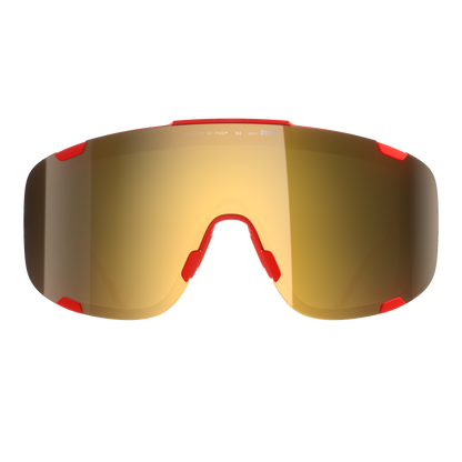POC DEVOUR WF + bril Rood Glas Clarity Road Partly Sunny Gold