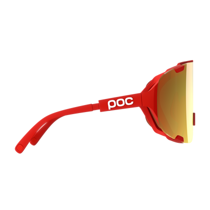 POC DEVOUR WF + bril Rood Glas Clarity Road Partly Sunny Gold