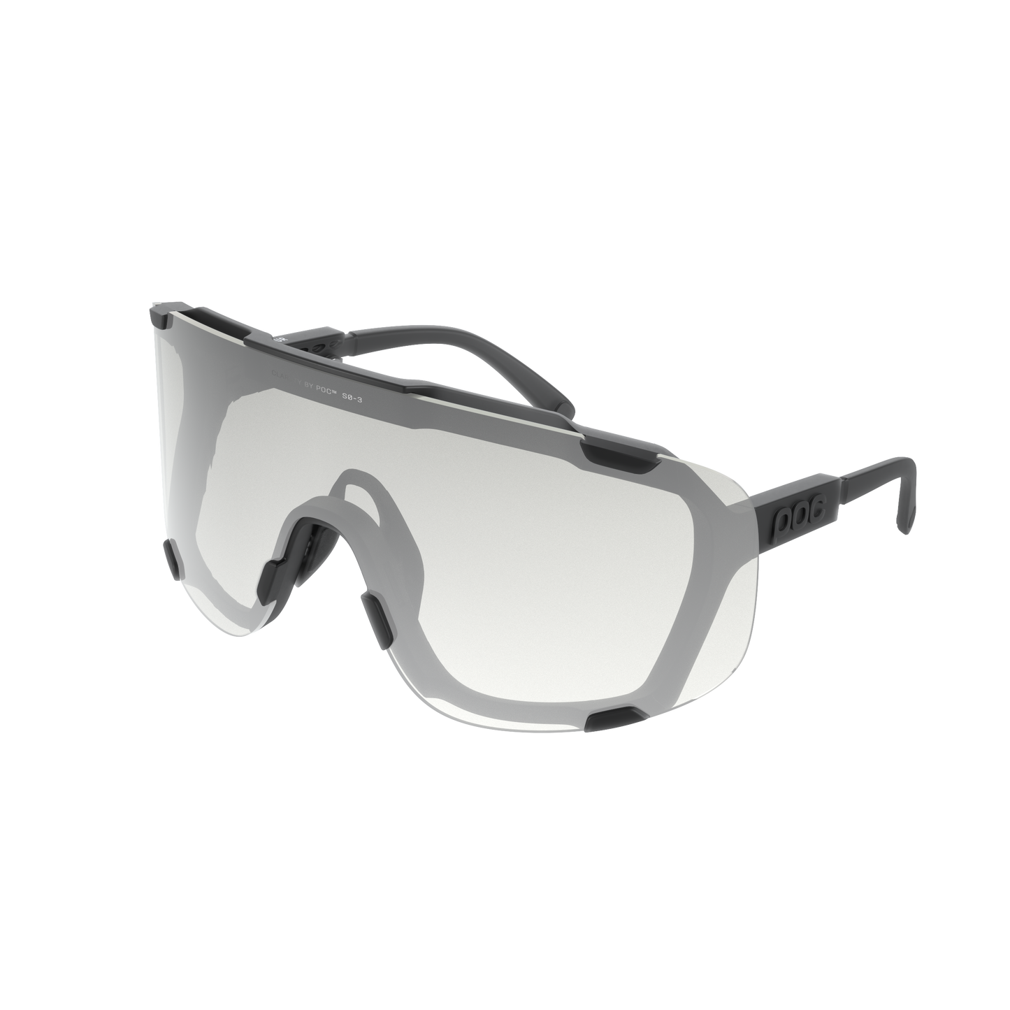 POC DEVOUR WF Photochromic Veiligheidsbril Doorschijnend Zwart/Clarity Photochromic/Changeable Grey