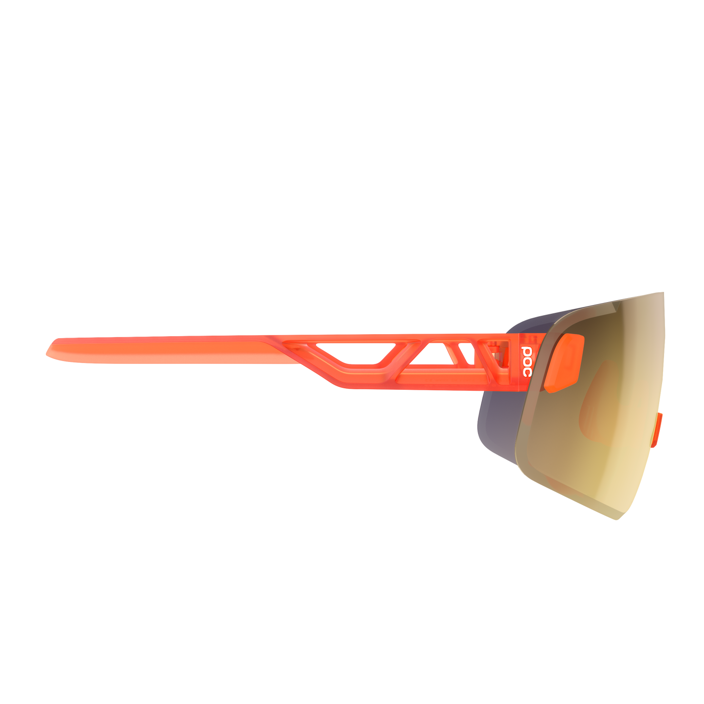 Lunettes POC ELICIT TORIC Orange Fluo Translucide Verre Clarity Road Partly Sunny Gold