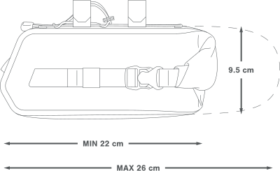 APIDURA RACING AEROBAR PACK 2,5 L Stuurtas Zwart