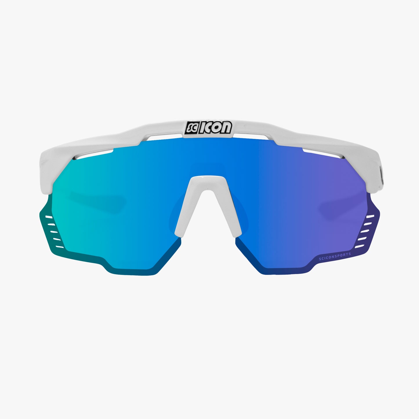 Zonnebril SCICON AEROSHADE KUNKEN Wit Multimirror Blauw