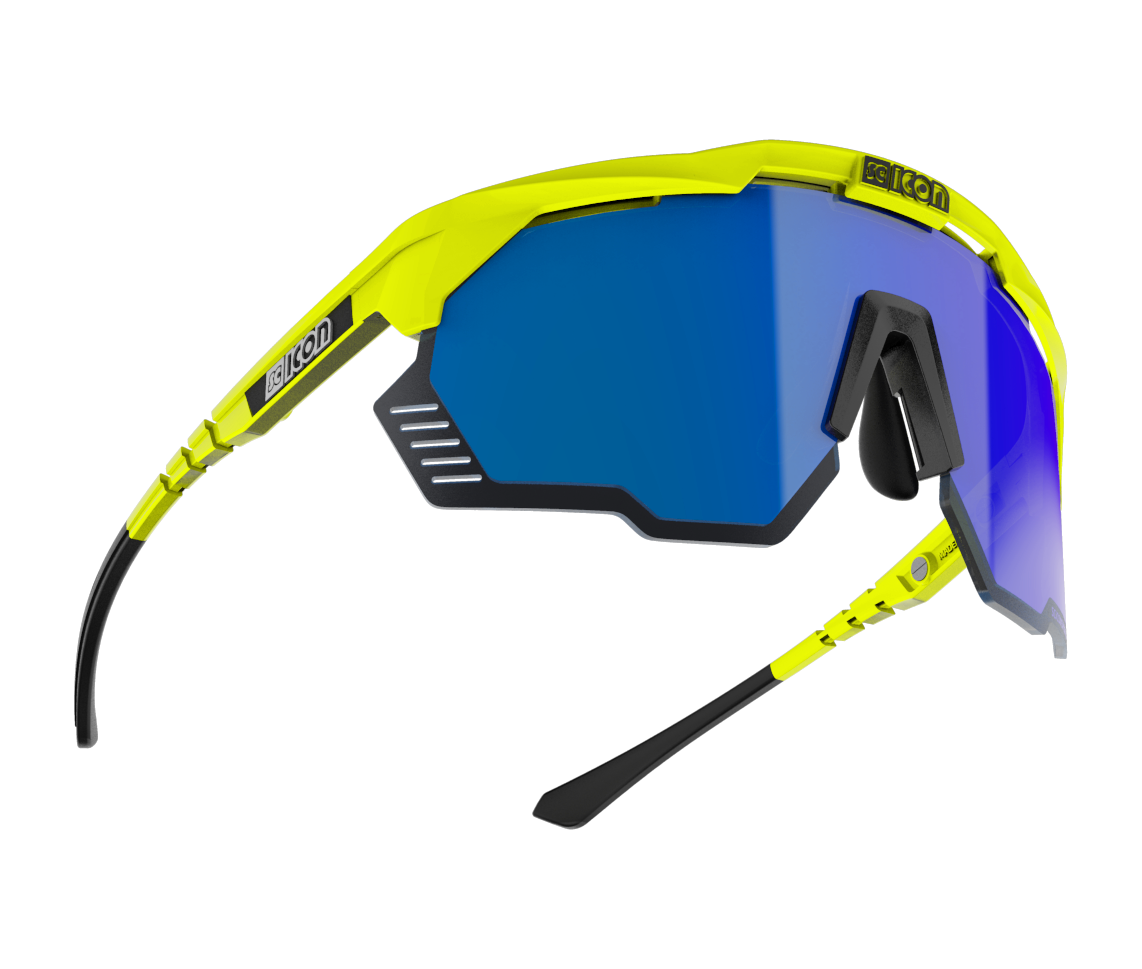 Stofbril SCICON AEROSHADE KUNKEN Fluo Geel Multimirror Blauw