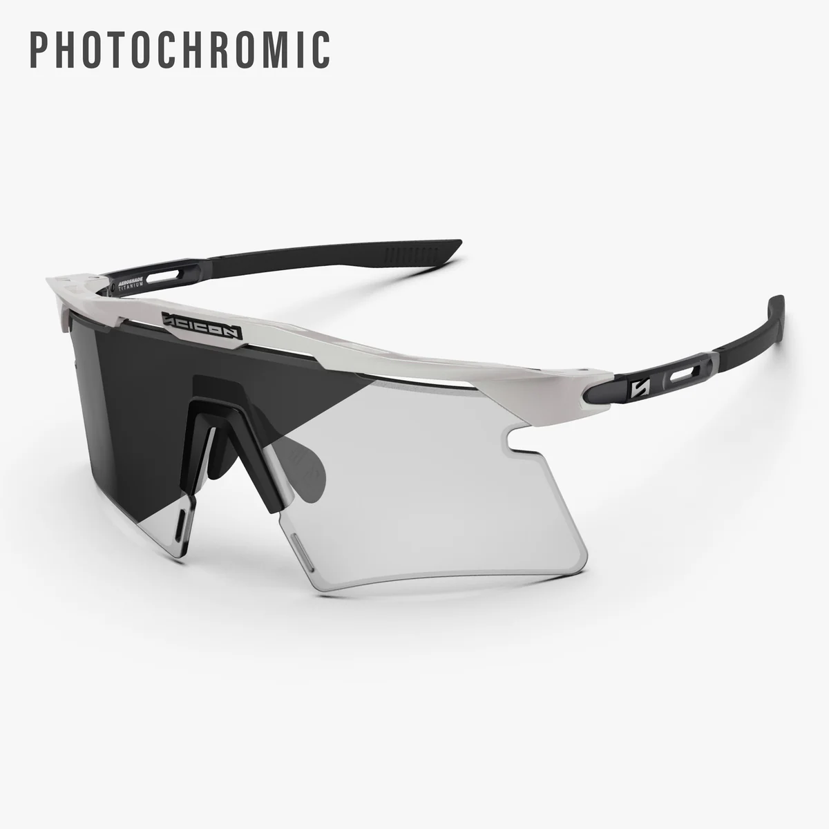 SCICON AEROSHADE 2.0 TITANIUM White Metal Glasses Grey Photochromic Lens