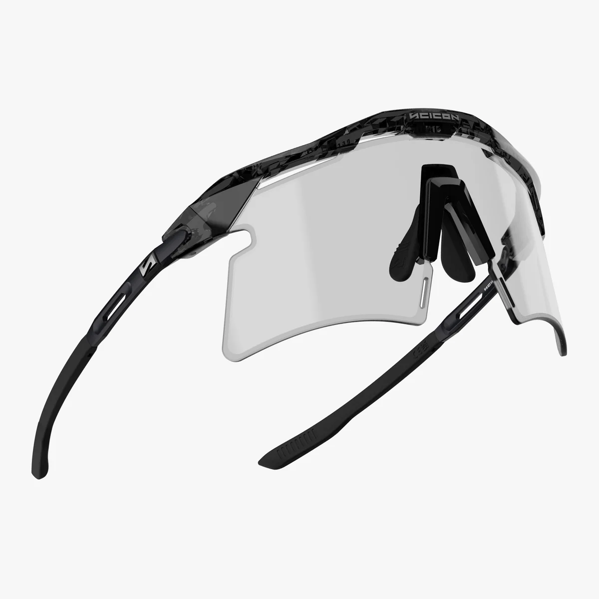 Zonnebril SCICON AEROSHADE 2.0 TITANIUM Zwart Kristal Glans Grijs Fotochromisch Glas