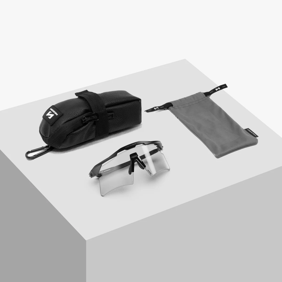 Zonnebril SCICON AEROSHADE 2.0 TITANIUM Zwart Kristal Glans Grijs Fotochromisch Glas