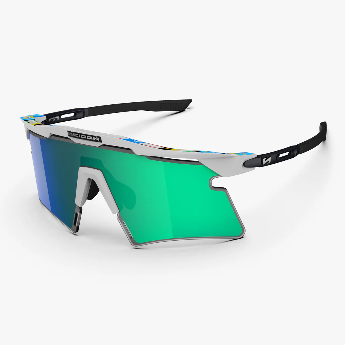 SCICON AEROSHADE 2.0 TITANIUM WC EUROPESE KAMPIOEN Multimirror Lens Blauw Groen + Roze