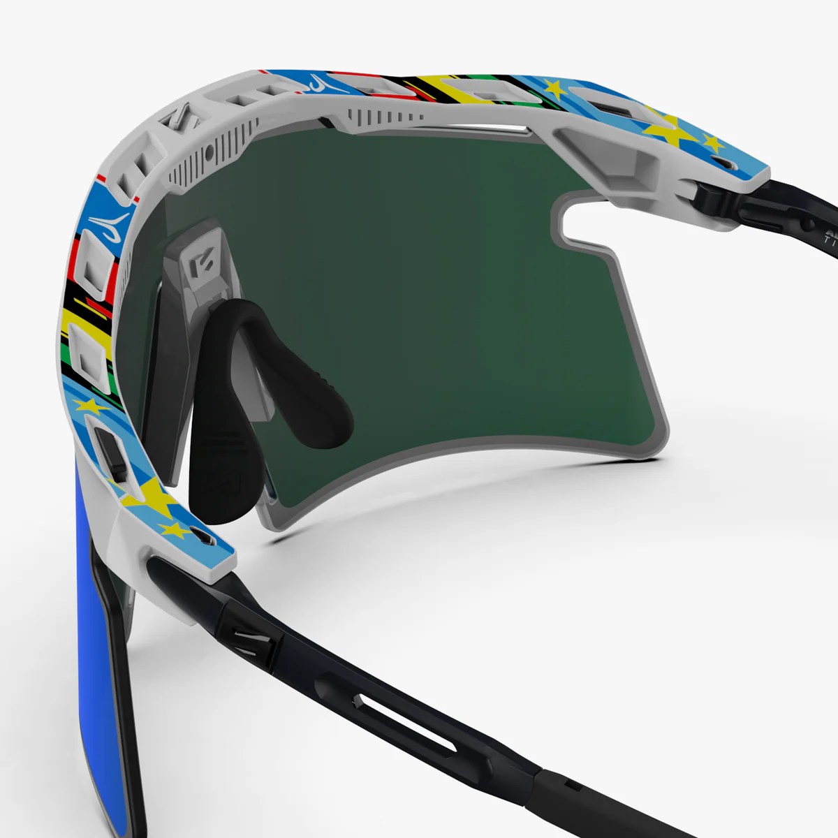 SCICON AEROSHADE 2.0 TITANIUM WC EUROPESE KAMPIOEN Multimirror Lens Blauw Groen + Roze