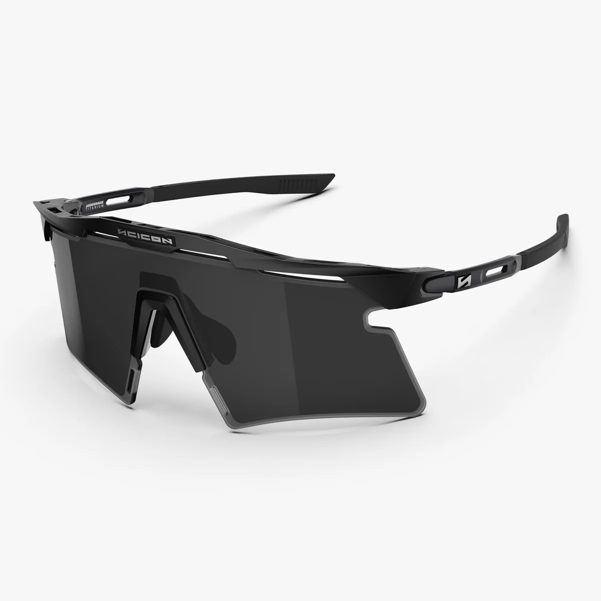 SCICON AEROSHADE 2.0 TITANIUM Matzwarte rookzwarte bril + roze lens