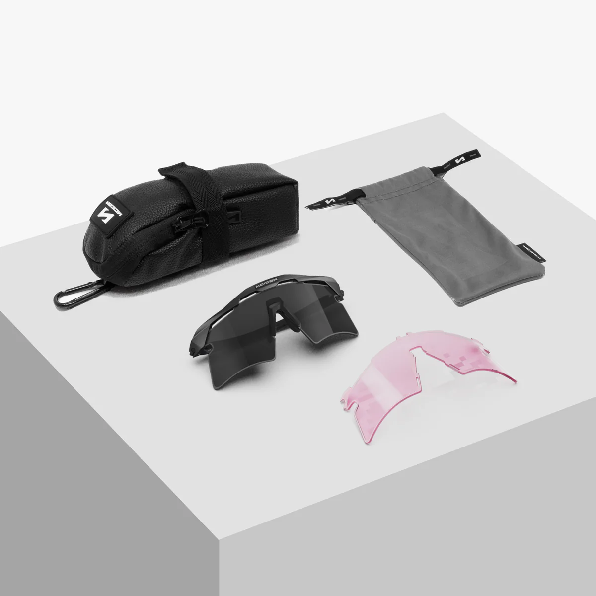 Lunettes SCICON AEROSHADE 2.0 TITANIUM UAE EMIRATES Verre Smoke Black + Pink