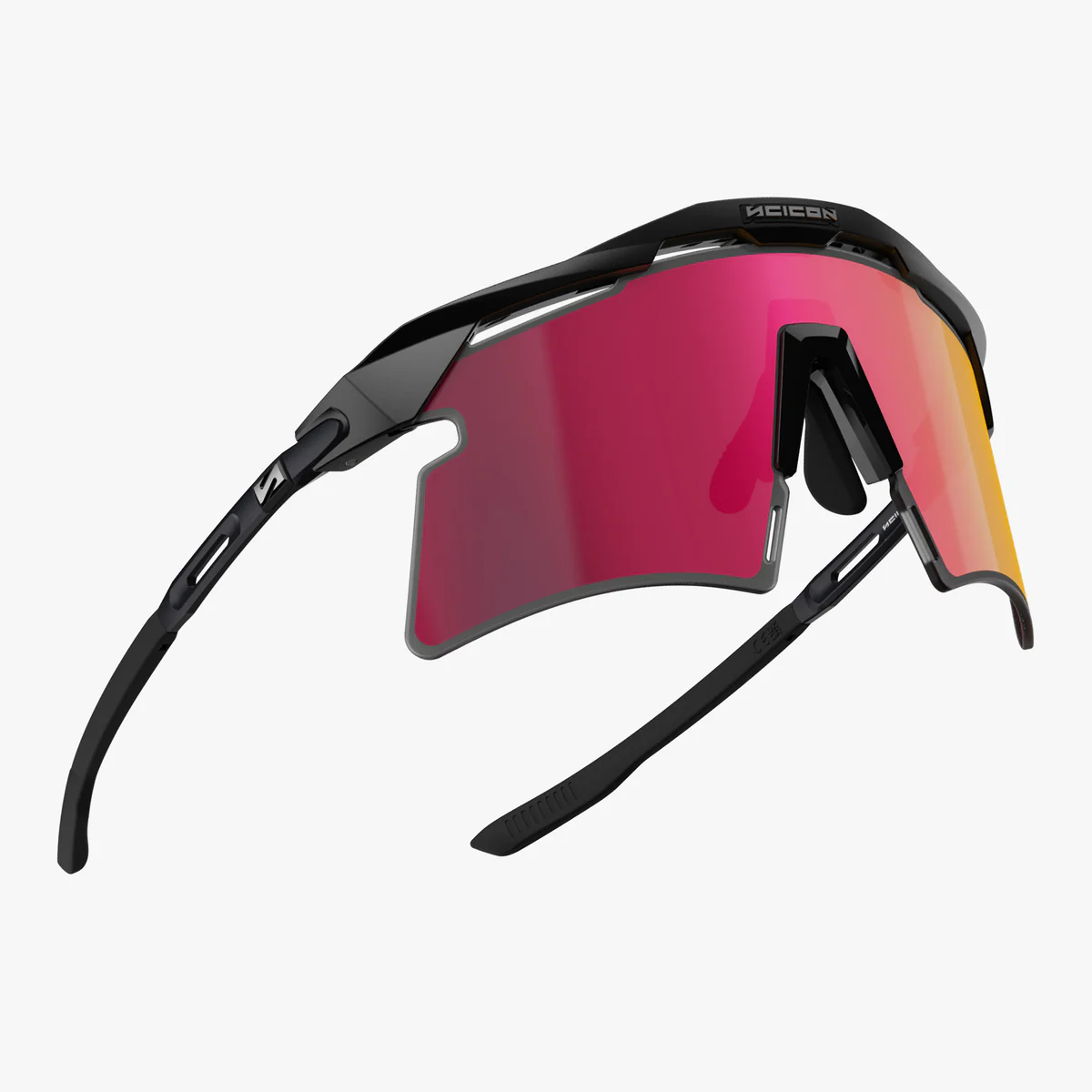 SCICON AEROSHADE 2.0 TITANIUM Zwart Matte Zonnebril Multimirror Lens + Roze Bril