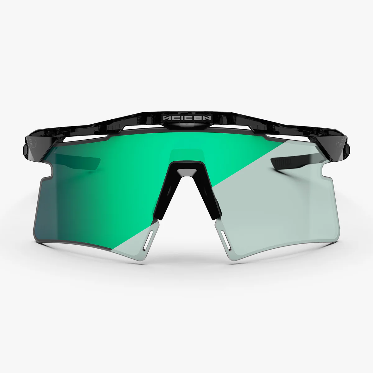 Zonnebril SCICON AEROSHADE 2.0 TITANIUM Zwart Kristal Glans Blauw Groen Fotochromisch Glas