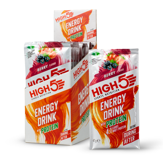 Energiedrank High5 ENERGY DRINK PROTEIN (47g) Rood Fruit