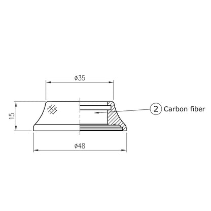 Stuurlagerdeksel FSA N°42/48CF H2169B