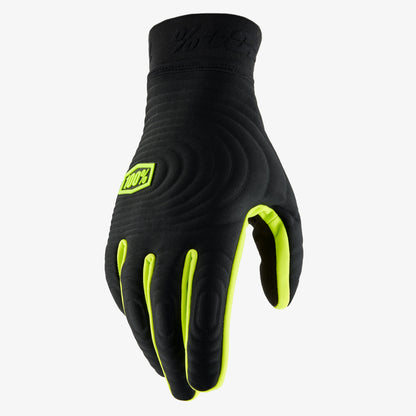 Gants 100% BRISKER XTREME Noir/Jaune