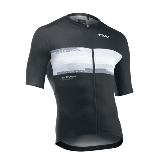 Maillot NORTHWAVE FORCE EVO Manches Courtes Noir/Blanc