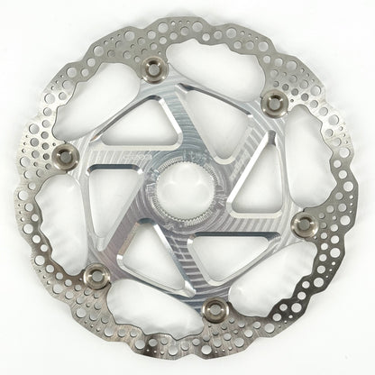 Zilverkleurige zwevende HOPE Centerlock-remschijf