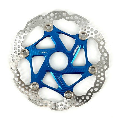 Blauwe zwevende HOPE Centerlock-remschijf