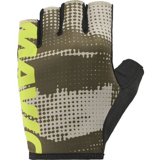 MAVIC ESSENTIAL PADDED GRAPHIC Korte handschoenen Khaki