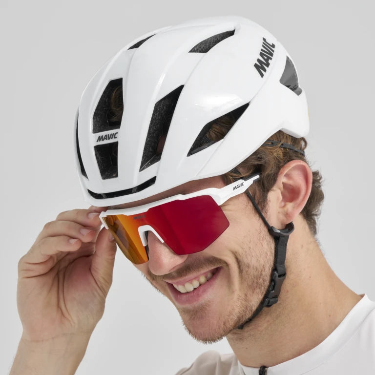 MAVIC MVS SHIELD Bril Wit Rood Lens