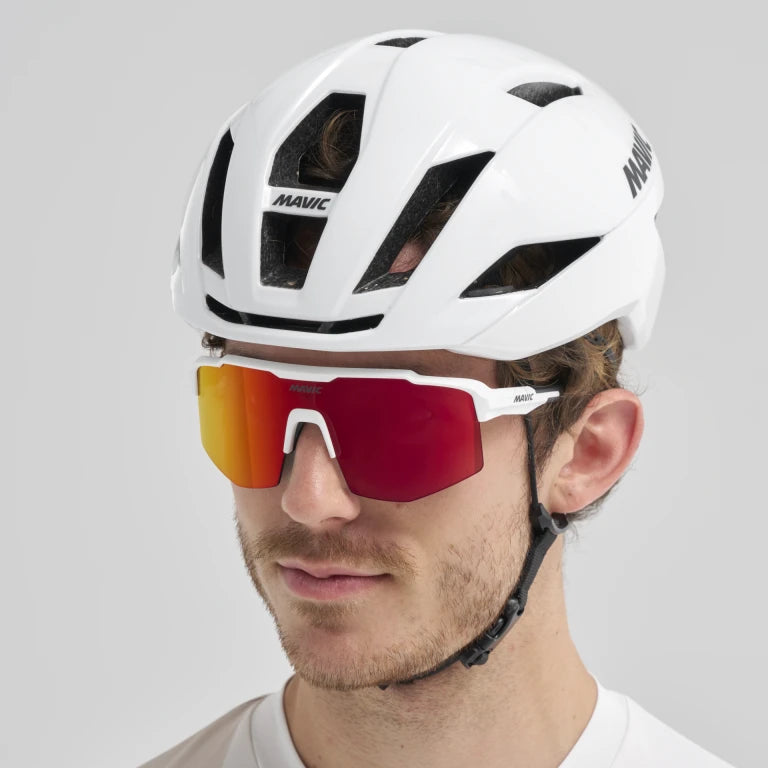 MAVIC MVS SHIELD Bril Wit Rood Lens