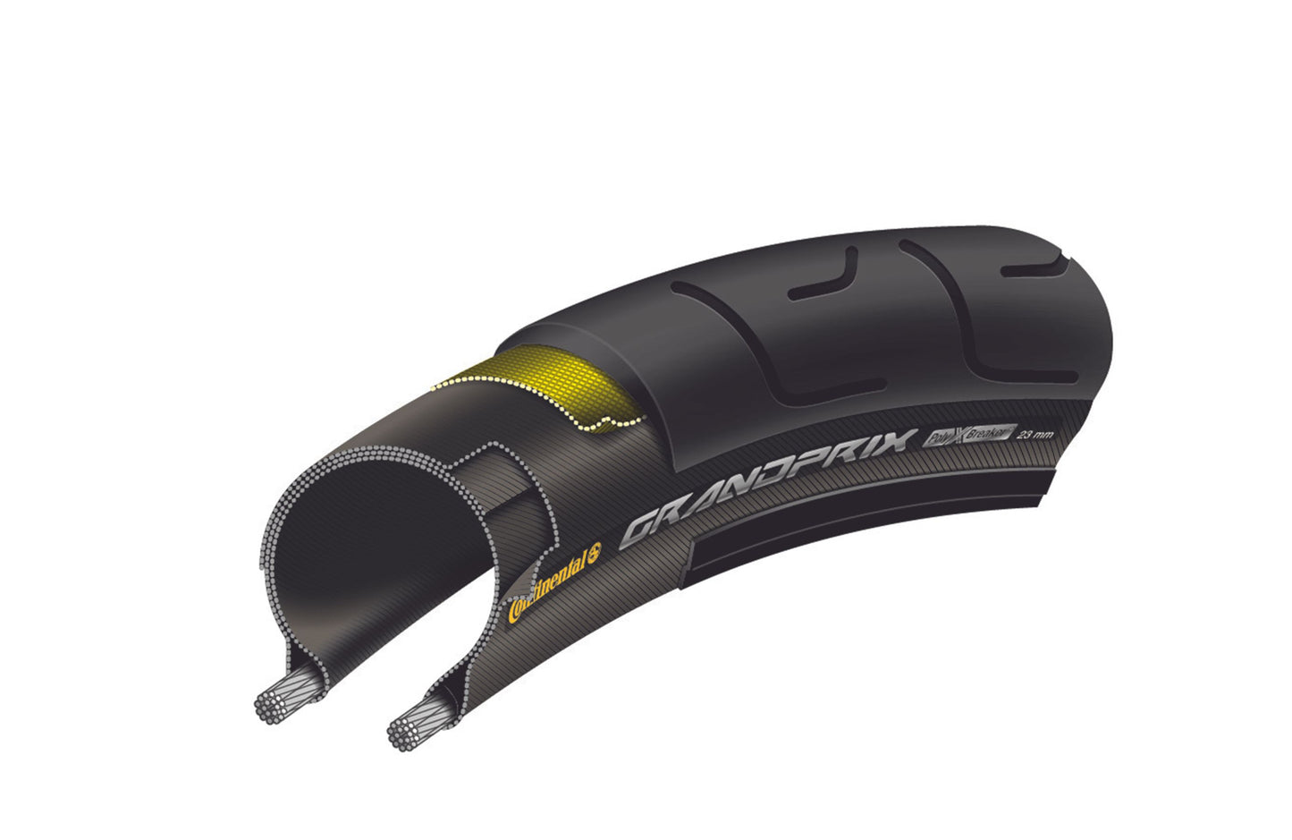 Pneu CONTINENTAL GRAND PRIX 700x23c TubeType Souple Noir