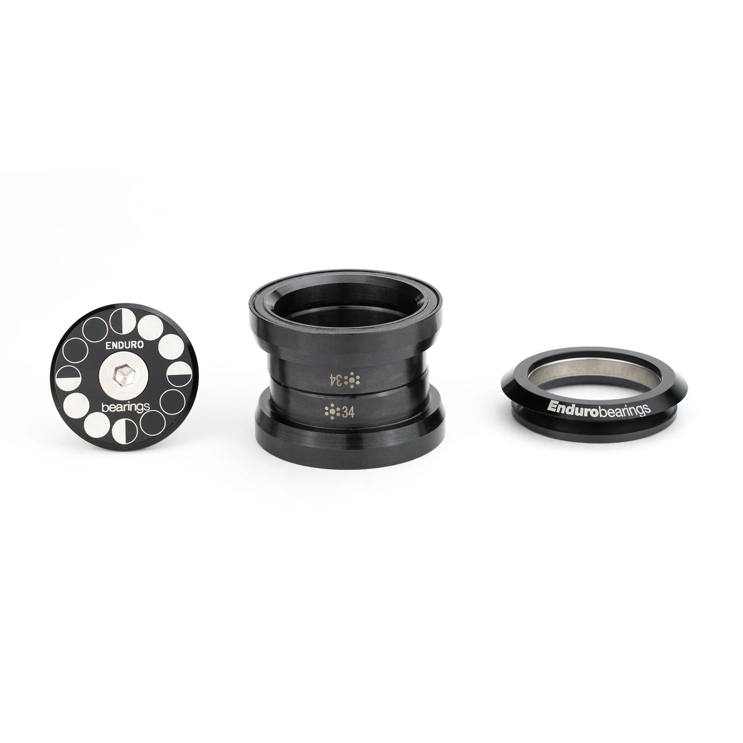 ENDURO LAGERS Balhoofd 1 1/8 EC34/EC34mm Zwart oxide