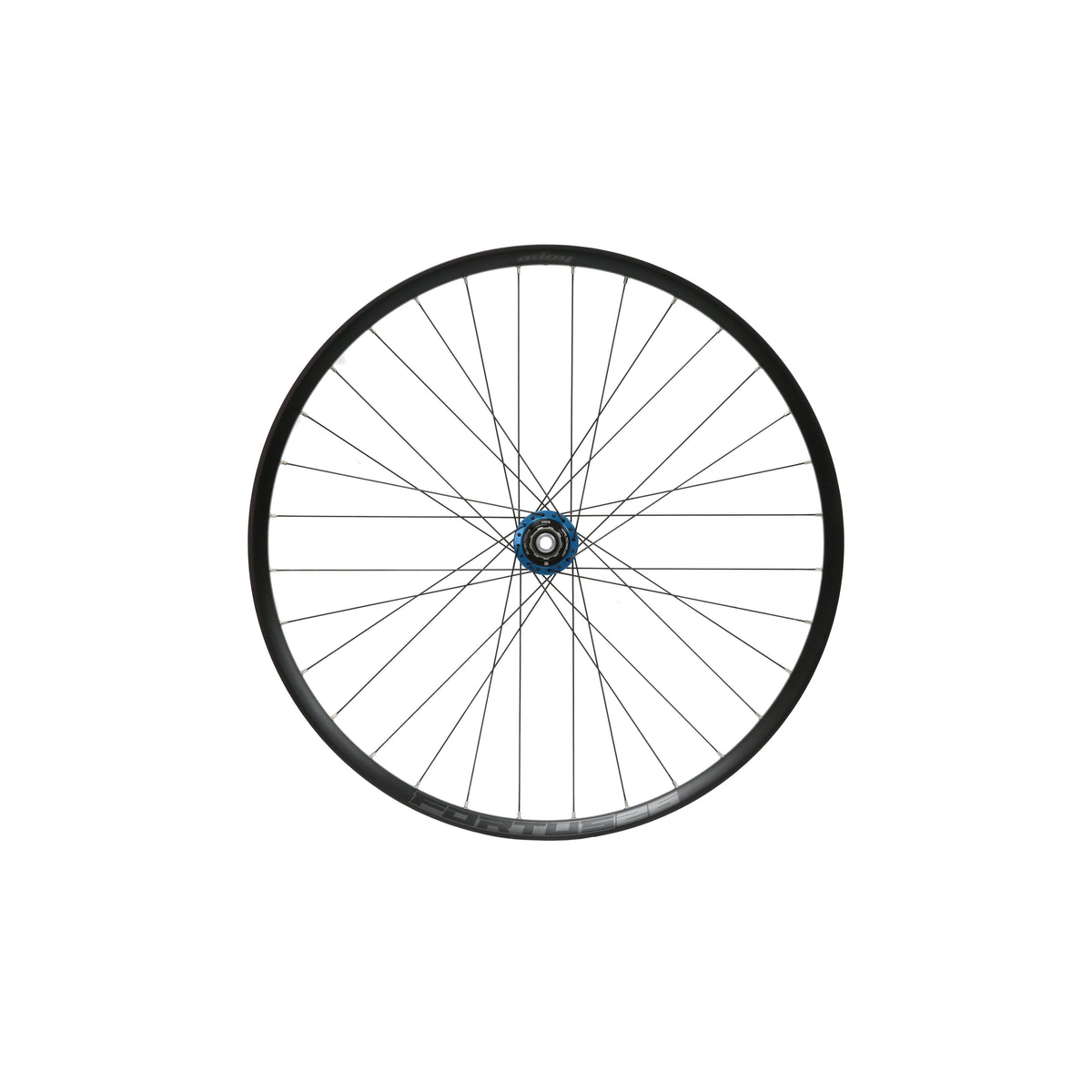 HOPE Fortus 26 W-achterwiel van 27.5 inch met blauwe Pro 5-naaf