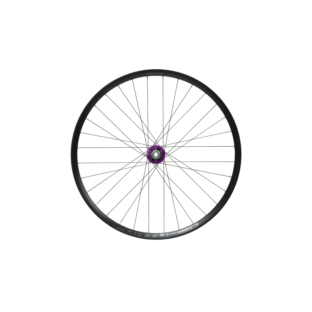 HOPE Fortus 30 W-achterwiel van 27,5 inch met paarse Pro 5-naaf