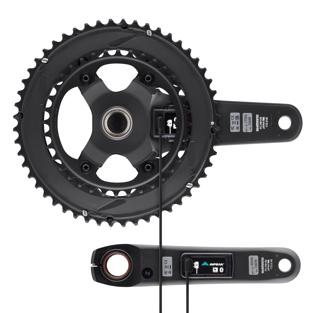 Crankstel met vermogensmeter INPEAK POWERCRANK-E TWIN2 LR Shimano Ultegra R8100