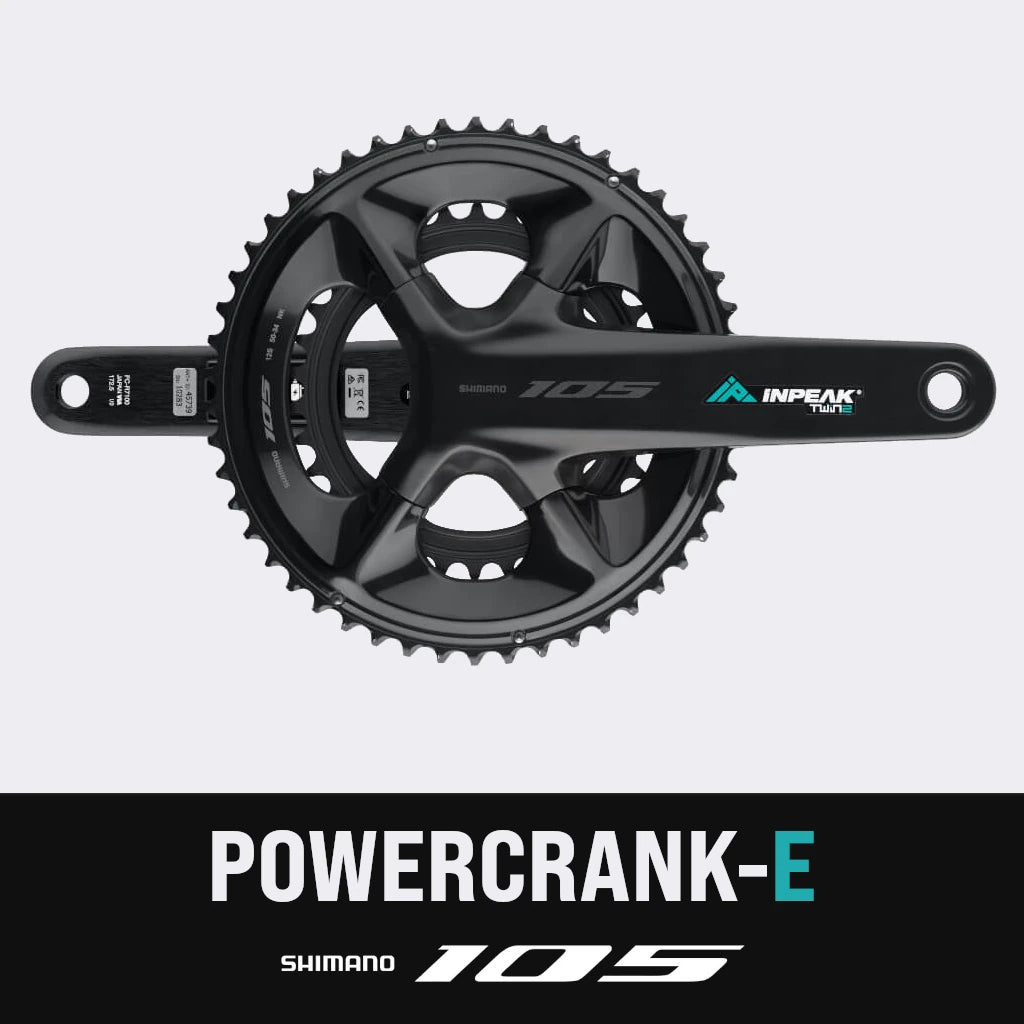 Crankstel met vermogensmeter INPEAK POWERCRANK-E TWIN2 LR Shimano 105 R7100