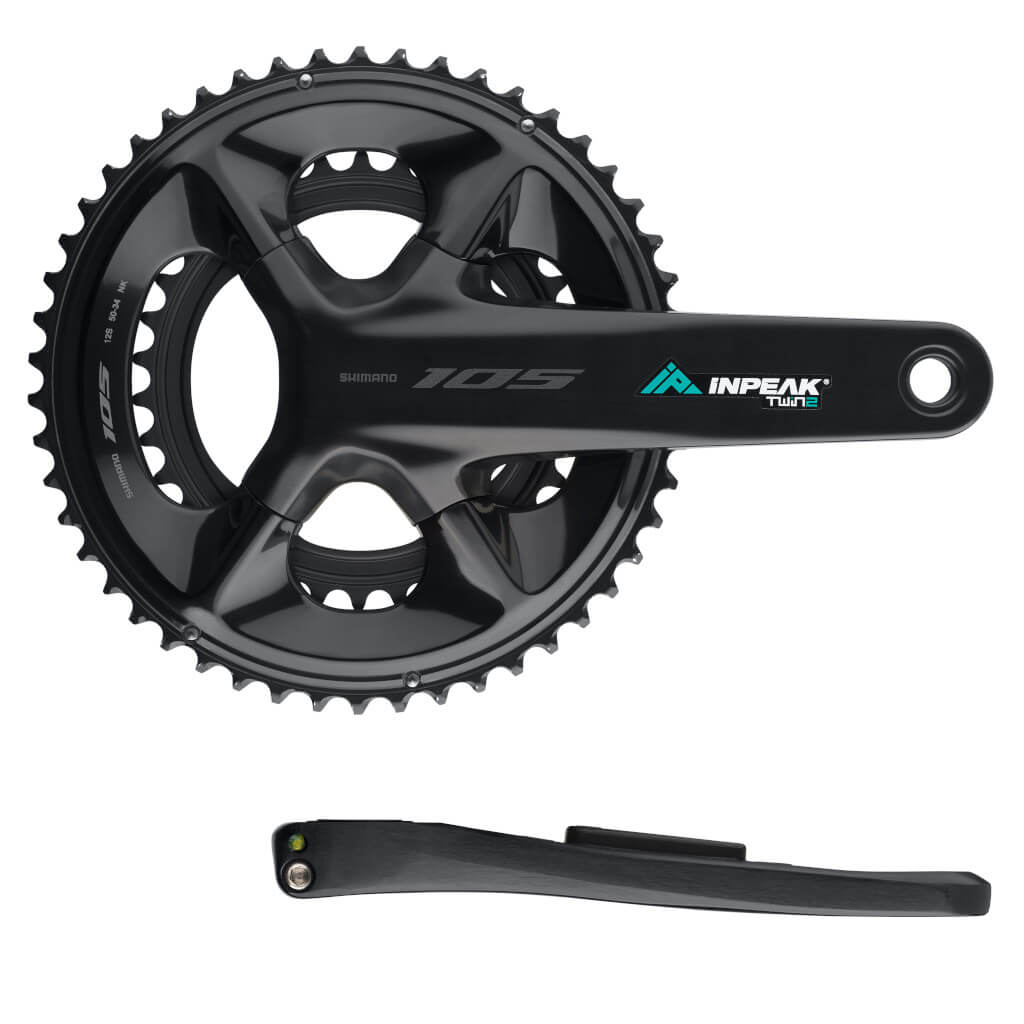Crankstel met vermogensmeter INPEAK POWERCRANK-E TWIN2 LR Shimano 105 R7100