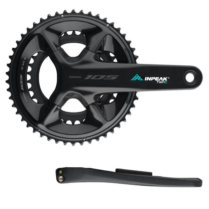 Crankstel met vermogensmeter INPEAK POWERCRANK-E TWIN2 LR Shimano 105 R7100