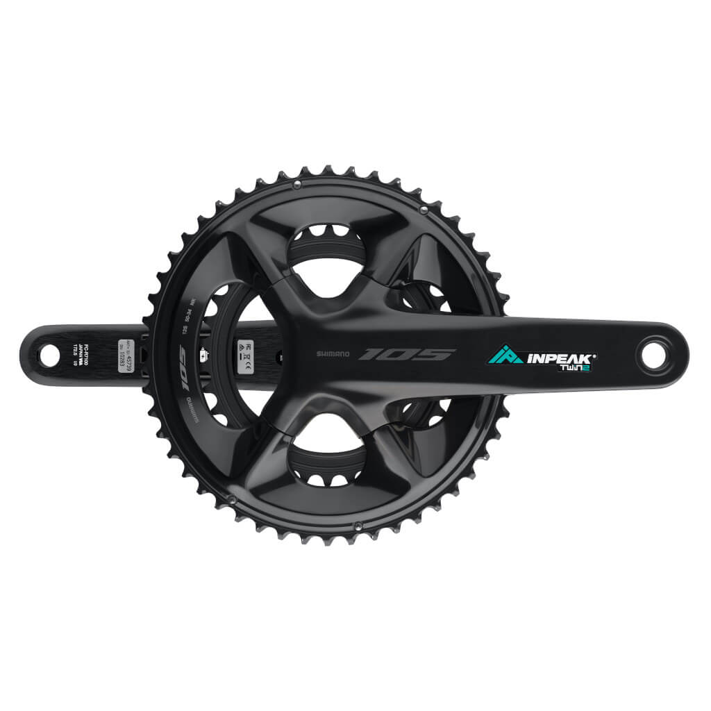 Crankstel met vermogensmeter INPEAK POWERCRANK-E TWIN2 LR Shimano 105 R7100