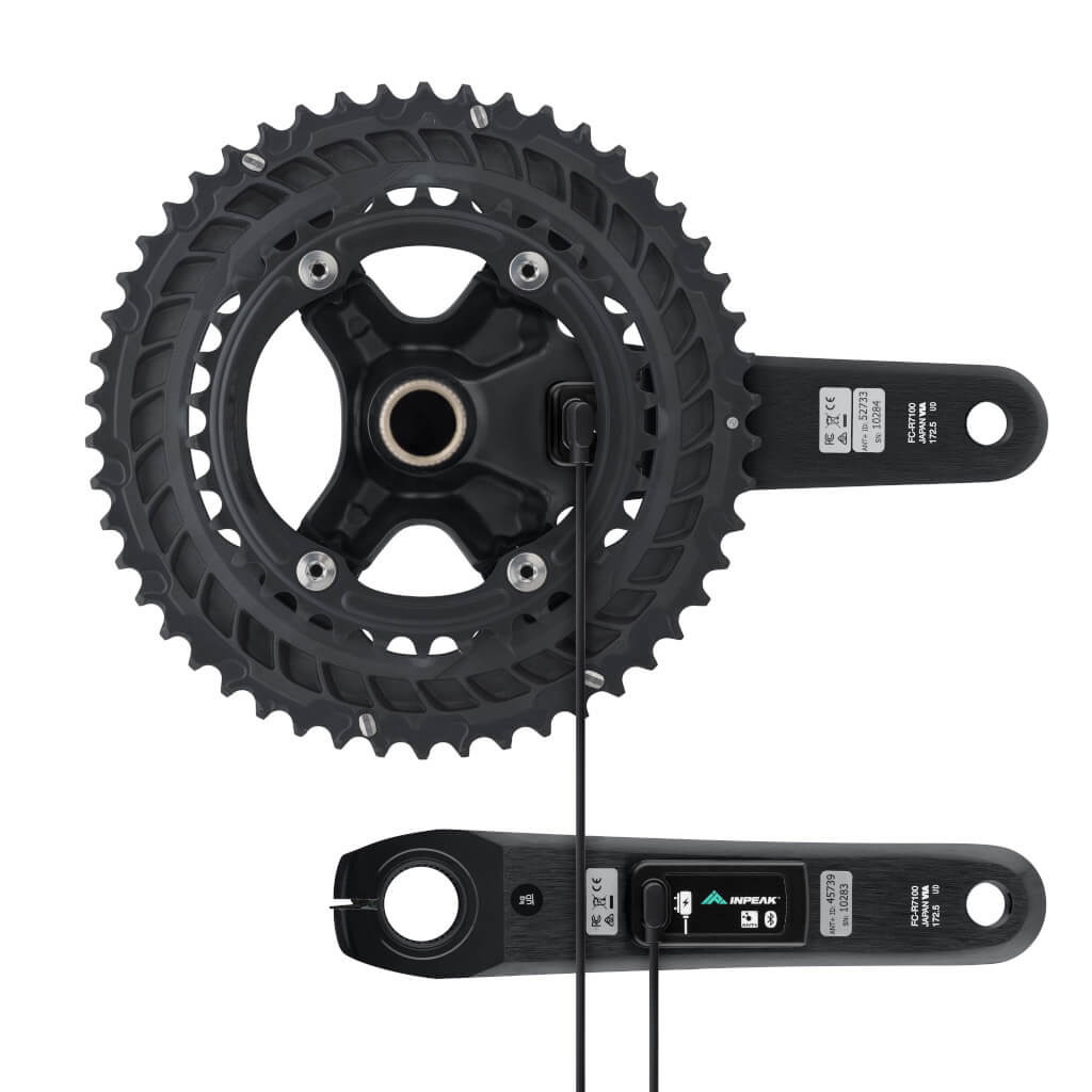 Crankstel met vermogensmeter INPEAK POWERCRANK-E TWIN2 LR Shimano 105 R7100
