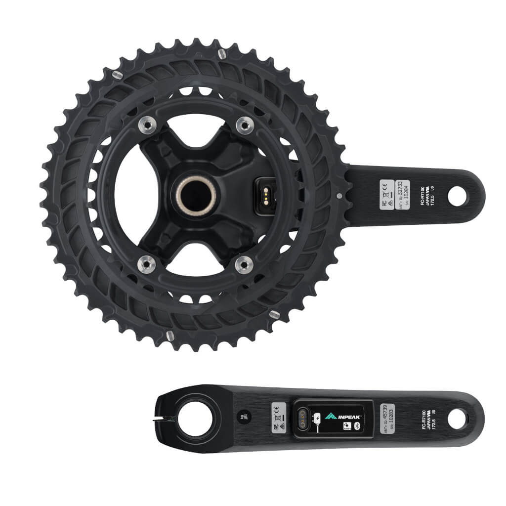 Crankstel met vermogensmeter INPEAK POWERCRANK-E TWIN2 LR Shimano 105 R7100