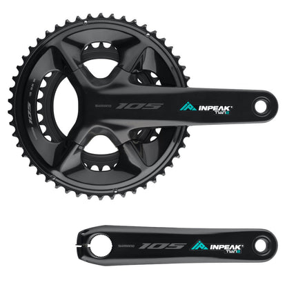 Crankstel met vermogensmeter INPEAK POWERCRANK-E TWIN2 LR Shimano 105 R7100