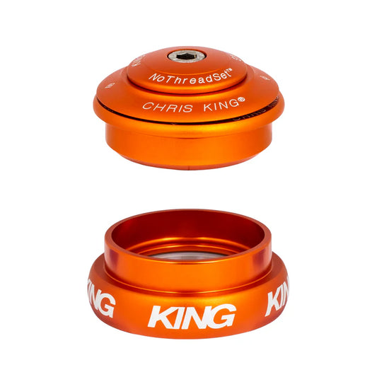 CHRIS KING INSET i8 1"1/8-1"1/4 ZS44/EC44 Oranje Semi-Integraal / Extern balhoofdset