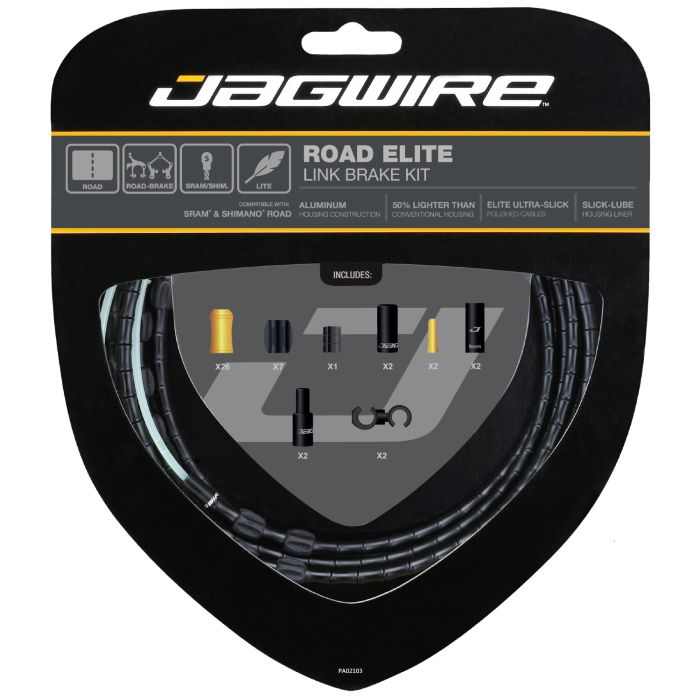 JAGWIRE ROAD ELITE LINK Remkabel en Slang Kit Zwart