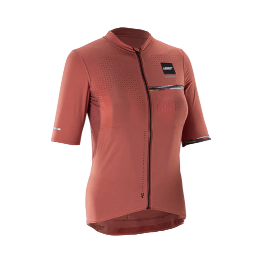 Maillot LEATT MTB ENDURANCE 5.0 CARGO Femme Manches Courtes Rouge