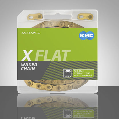Ketting 12/13V KMC X FLAT Waxed Ti-N Goud