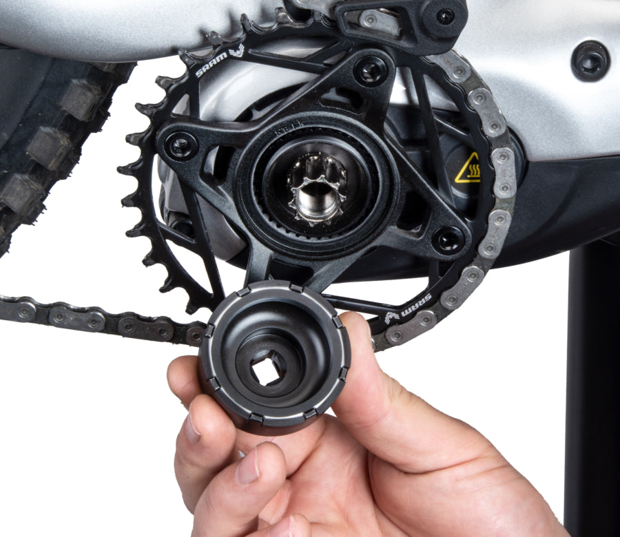 Park Tool LRT-1.2 in gebruik op een Bosch Gen 2-motor