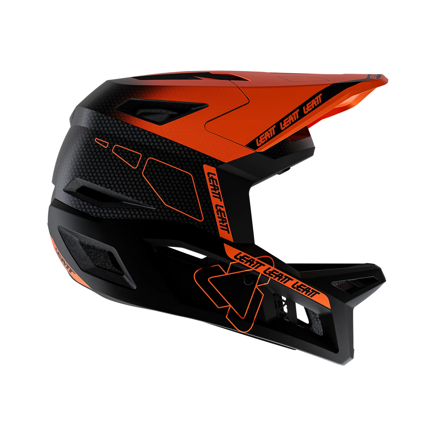 LEATT GRAVITY 6.0 CARBON GLOW MTB Helm Zwart/Oranje