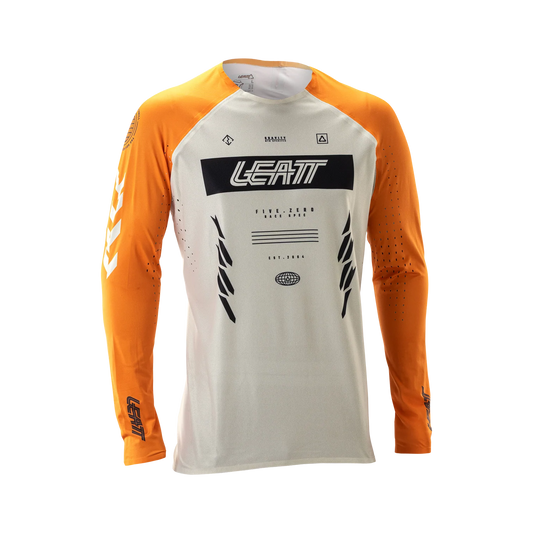 LEATT MTB GRAVITY 5.0 Lange Mouw Trui Wit/Oranje