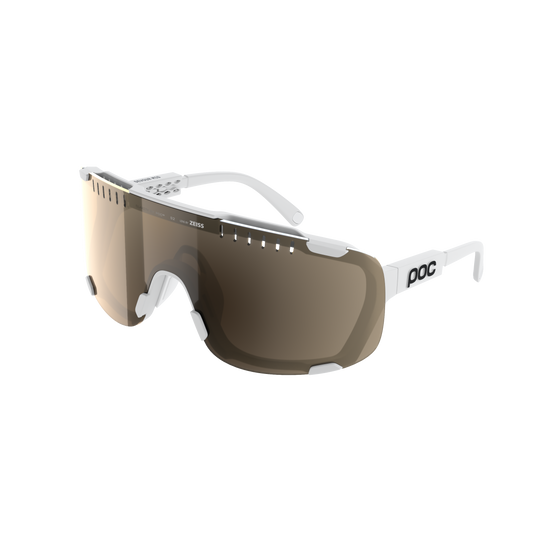 Lunettes POC DEVOUR MID + Blanc Verre Clarity Trail Partly Sunny Silver