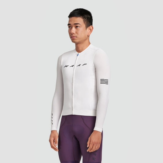 Maillot MAAP EVADE PRO BASE LS 2.0 Manches Longues Blanc