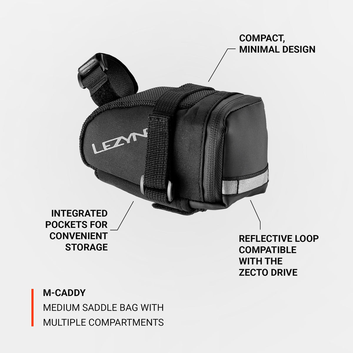 LEZYNE Caddy zadeltas zwart